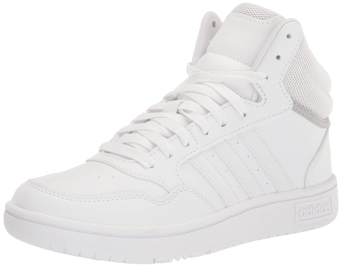 adidas Unisex-Child Hoops 3.0 Mid White/White/Grey 7 Big Kid