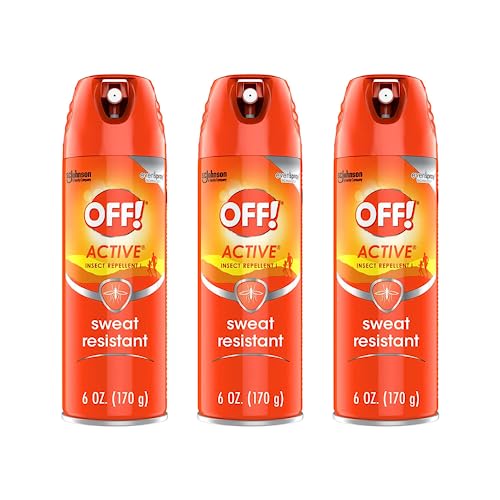 OFF! Active Insect Repellent, Sweat Resistant 6 oz ( Pack of 3)