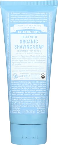 Dr. Bronner's Magic Organic Shaving Soap Gel Unscented 7 fl oz