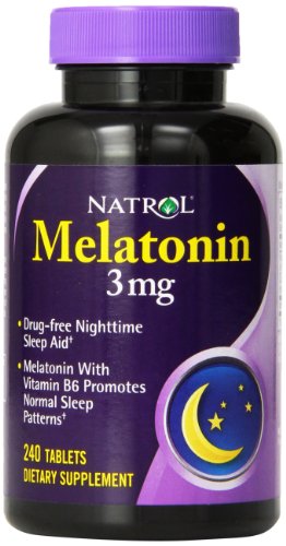 Natrol Melatonin Helps You Fall Asleep Faster Stay Asleep Longer Faster Absorption 100 Vegetarian 3mg, (Tablets), 240 Count