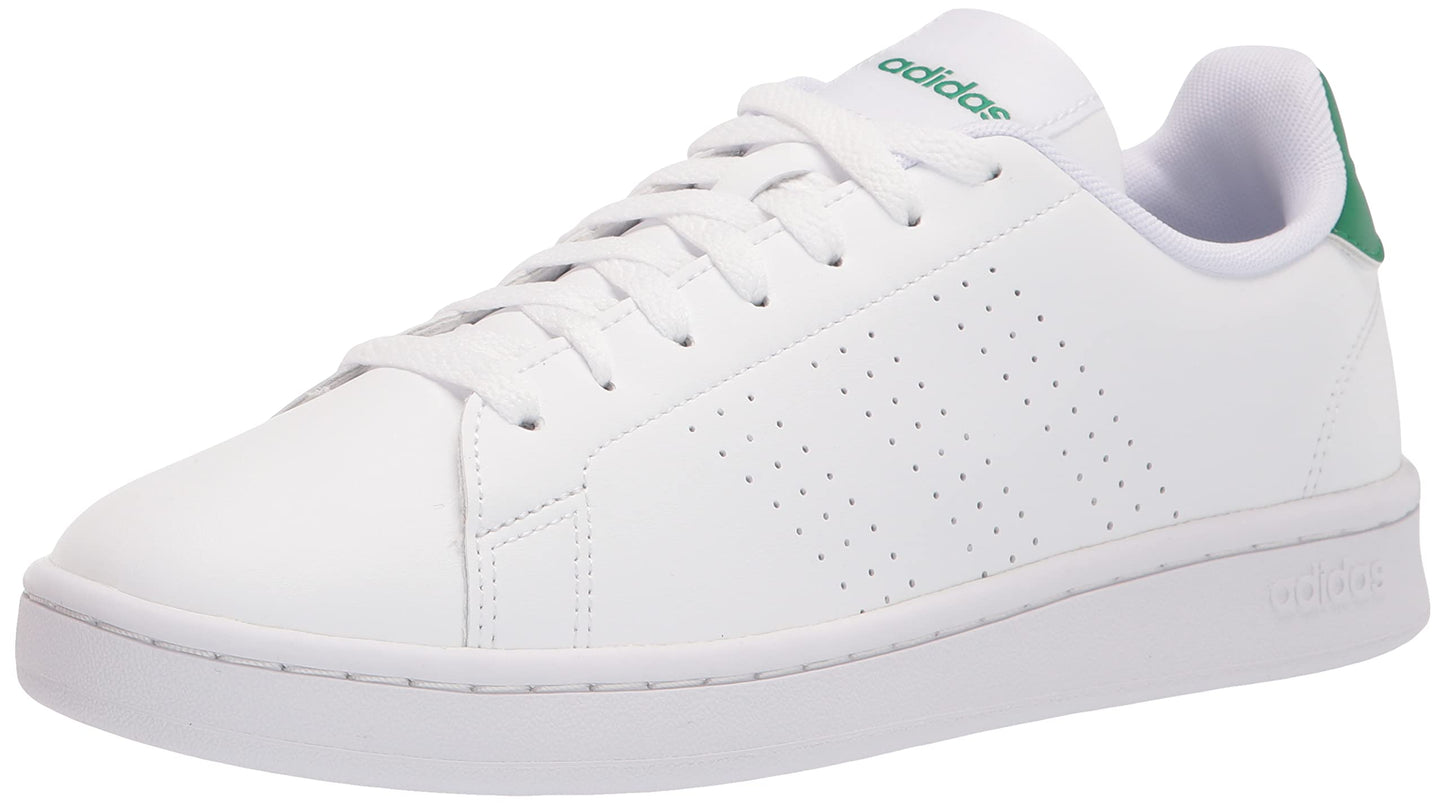 adidas Men's Advantage Racquetball Shoe, White/White/Green, 11