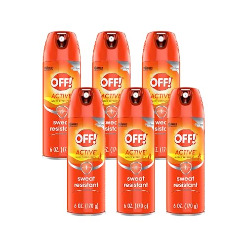 OFF! Active Insect Repellent, Sweat Resistant 6 oz (Pack of 6)
