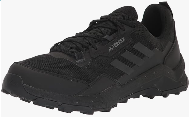 adidas Men's Terrex Ax4 Wide Hiking Sneaker, Black/Carbon/Grey, 10