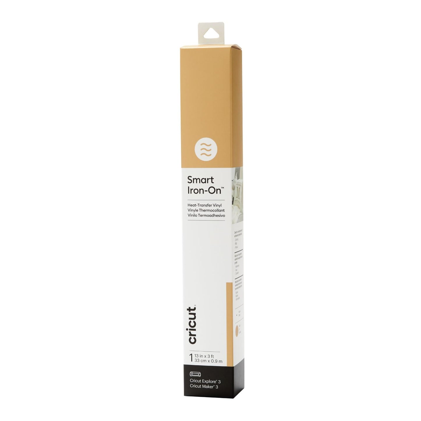 Cricut Smart Iron On (13in x 3ft, Gold) for Explore 3 and Maker 3 - Matless cutting for long cuts up to 12ft