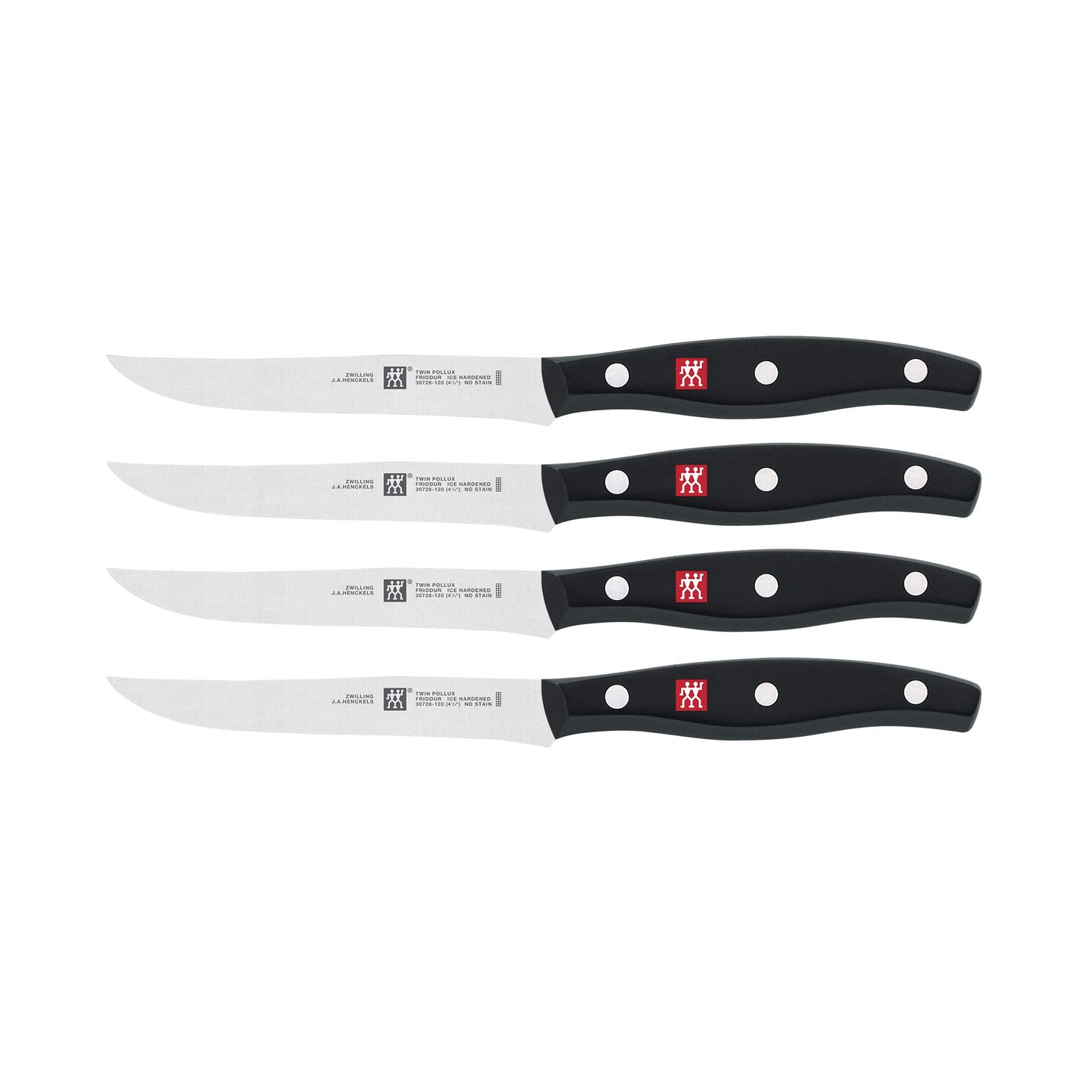 ZWILLING Twin Signature Steak Knife Set of Four, Razor-Sharp, Made in Company-Owned German Factory with Special Formula Steel perfected for almost 300 Years, Dishwasher Safe