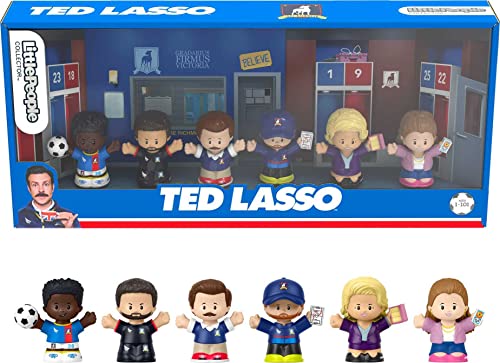 Little People Collector Ted Lasso Series Special Edition Set for Adults & Fans, 6 Figures in Display Package