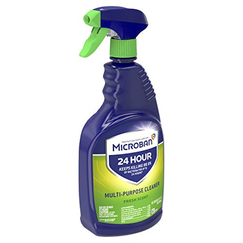 Microban 24 Hour Multi-Purpose Cleaner, Sanitizing and Disinfectant Spray, Fresh Scent, 22 Ounce (Pack of 2)