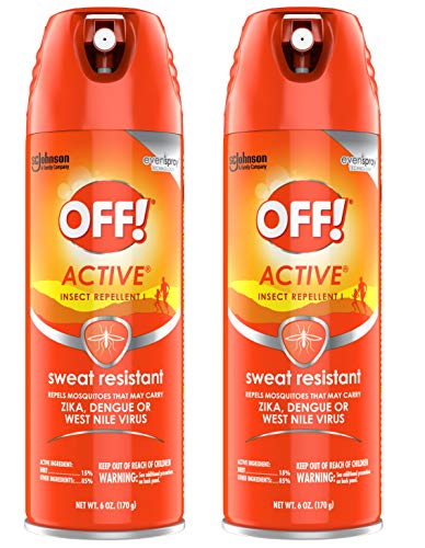 OFF! Active Insect Repellent, Sweat Resistant 6 oz (Pack of 2)