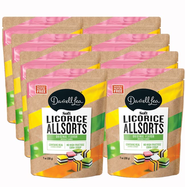 Darrell Lea Soft Australian Licorice, Allsorts Flavor, 7 Ounce Bag (Pack of 8)
