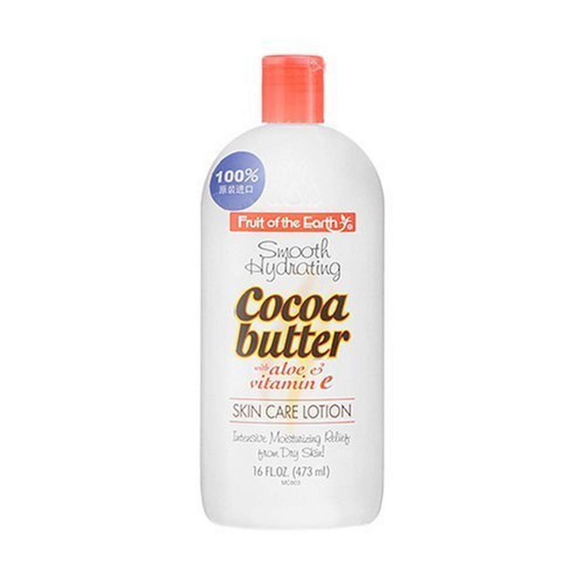 Fruit of the Earth Smooth Hydrating Cocoa Butter & Vitamin E Skin Care Lotion, 16 Oz