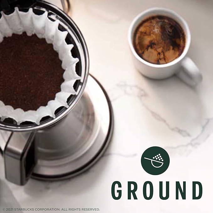 Starbucks Ground Coffee, Medium Roast Coffee, Colombia, 100% Arabica, 6 bags (12 oz each)