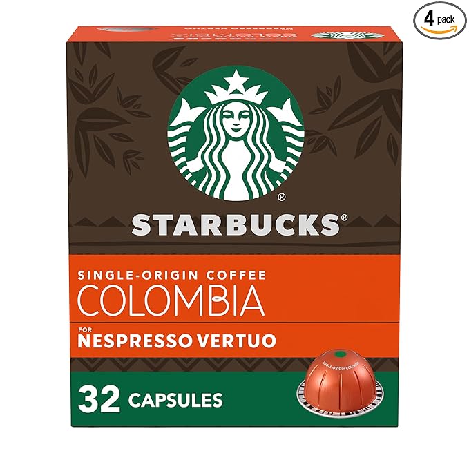 Starbucks by Nespresso Vertuo, Single-Origin Colombia, Medium Roast, Brews 7.8 oz.