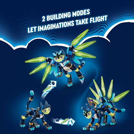 LEGO DREAMZzz Zoey and Zian The Cat-Owl, TV Show Inspired Animal Toy Building Set for Kids, Toy for Girls and Boys Ages 9 Years Old and Up, 71476