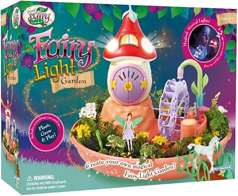 My Fairy Garden - Light Garden - Grow Your Own Garden and Play Indoors Outdoors with This Magical Mushroom House and Fairy Unicorn Playset - for Kids Ages 4 and Up