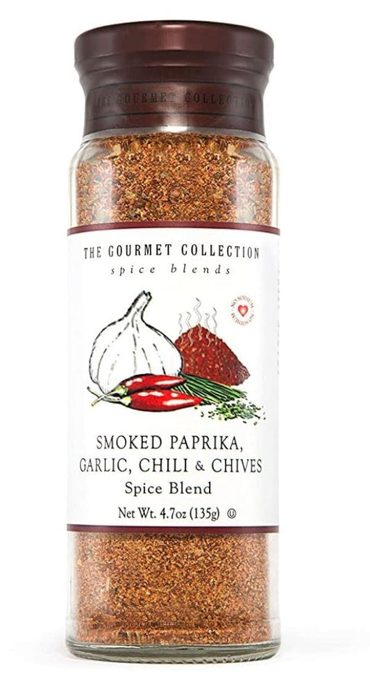 The Gourmet Collection, Smoked Paprika, Garlic, Chili & Chives Spice Blend-Salt Free Seasonings for Cooking Chicken, Beef, Pork, Fish