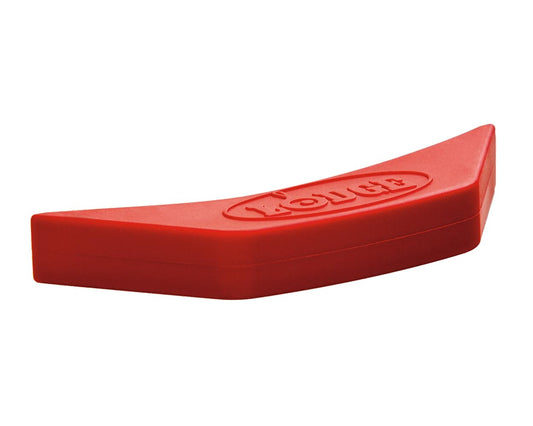 Lodge Silicone Assist Handle Holder - Dishwasher Safe Hot Handle Holder Designed for Traditional Lodge Cast Iron Dual Handle Products - Reusable Heat Protection Up to 450° - Red