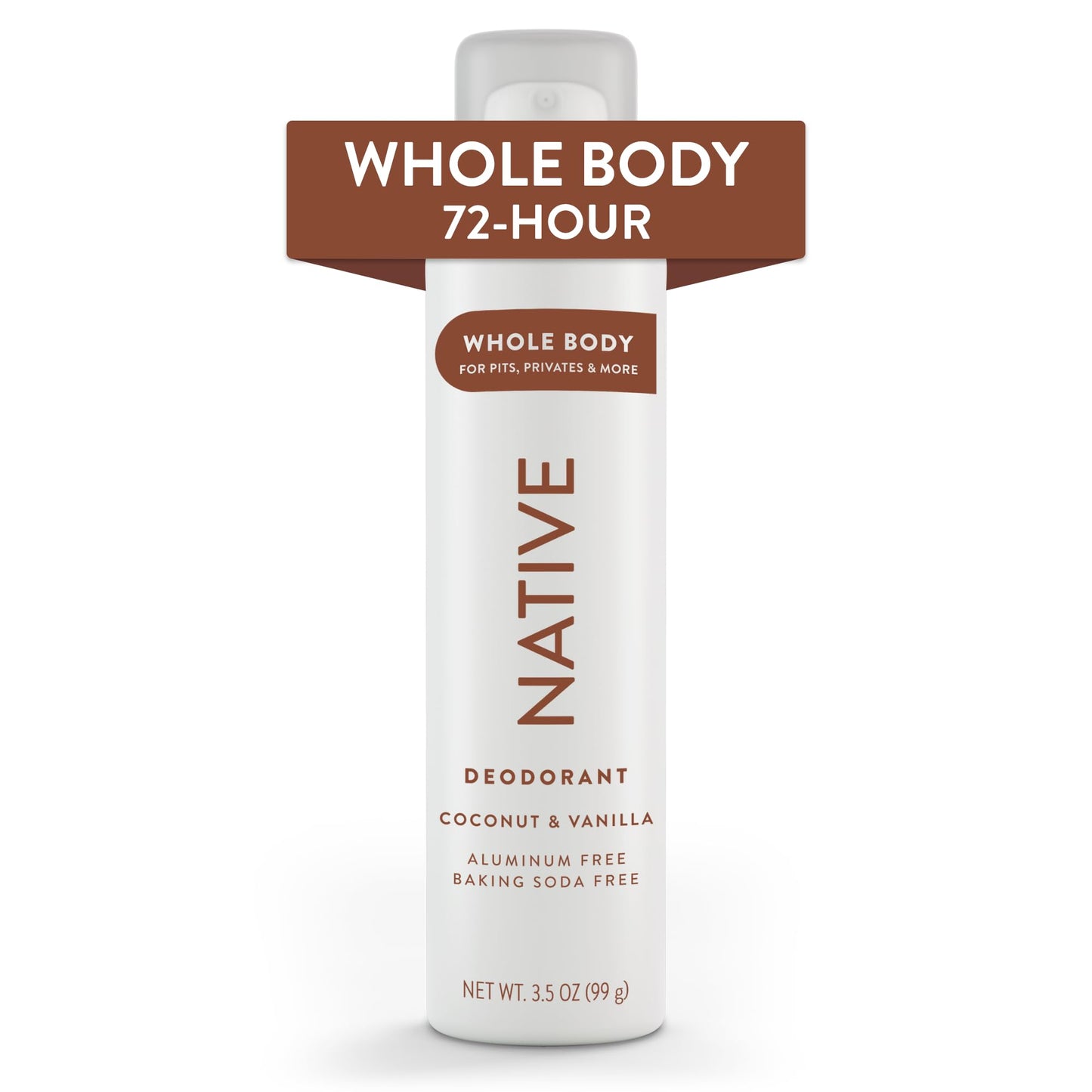 Native Whole Body Deodorant Spray Contains Naturally Derived Ingredients, Deodorant for Women & Men | 72 Hour Odor Protection, Aluminum Free with Coconut Oil and Shea Butter | Coconut & Vanilla