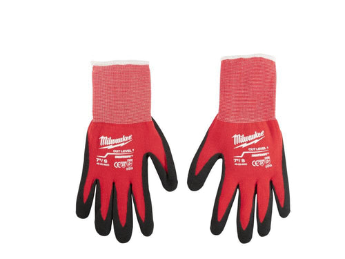 Milwaukee Medium Red Nitrile Level 1 Cut Resistant Dipped Work Gloves