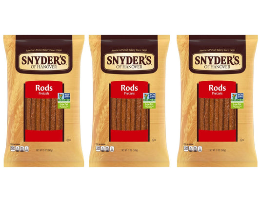 Snyder's Pretzel Rods 12oz - Pack of 3