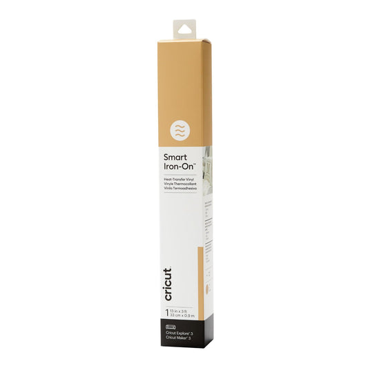 Cricut Smart Iron On (13in x 3ft, Gold) for Explore 3 and Maker 3 - Matless cutting for long cuts up to 12ft