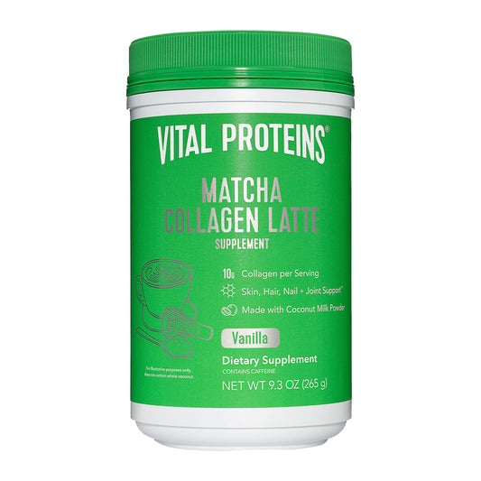 VITAL PROTEINS Vanilla Matcha Collagen Latte Powder, 9.3 OZ