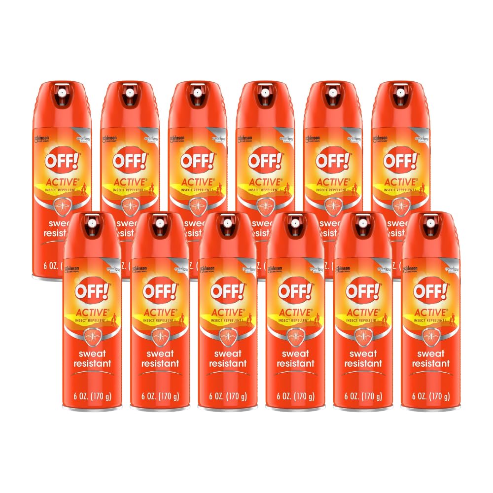 OFF! Active Insect Repellent, Sweat Resistant, Repells Mosquitoes, 6 oz ( Pack of 12)