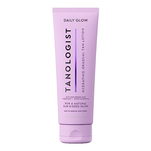 Tanologist Hydrating Daily Glow - Fair/Medium - Hydrating Gradual Tan Lotion - Natural, Sun Kissed Glow - Daily Tanning Lotion with Hyaluronic Acid & Squalane - 8.45 fl oz