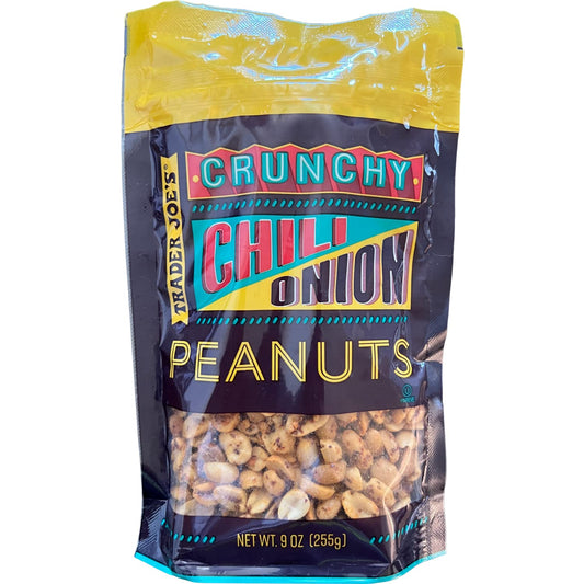 Trader Joe's Crunchy Chili Onion Peanuts (Pack of 1)