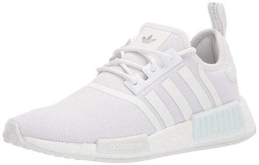 adidas Originals womens Nmd_r1's Sneaker, White/White/Silver Metallic, 10.5 US