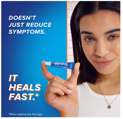 Abreva 10 Percent Docosanol Cold Sore Treatment, Treats Your Fever Blister in 2.5 Days - 0.07 oz Tube x 2