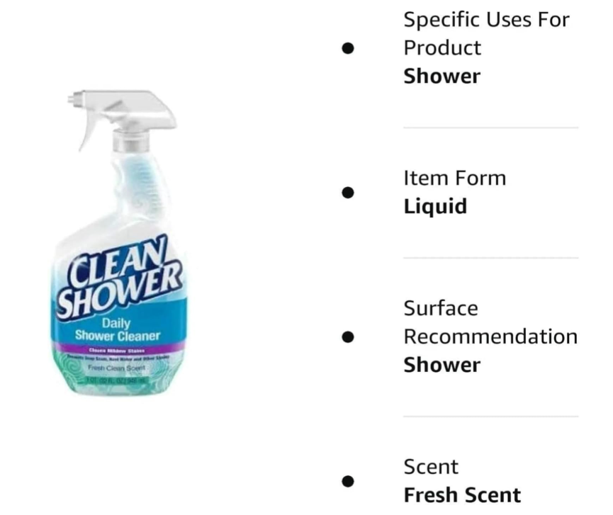 Clean Shower Original Cleaner, 32 Fl Oz (Pack of 2)