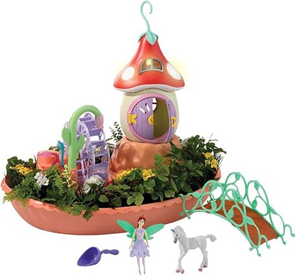 My Fairy Garden - Light Garden - Grow Your Own Garden and Play Indoors Outdoors with This Magical Mushroom House and Fairy Unicorn Playset - for Kids Ages 4 and Up
