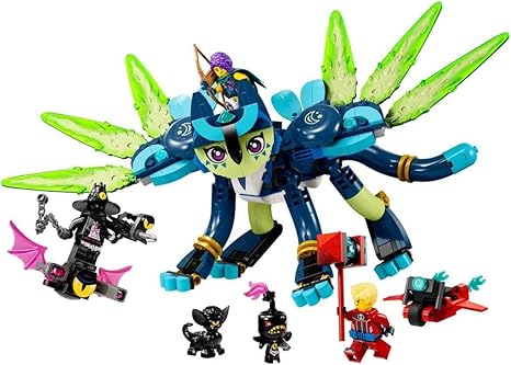 LEGO 71476 DREAMZzz Zoey und die Katzeneule Zian, Katzenpfau, 3 Minifiguren