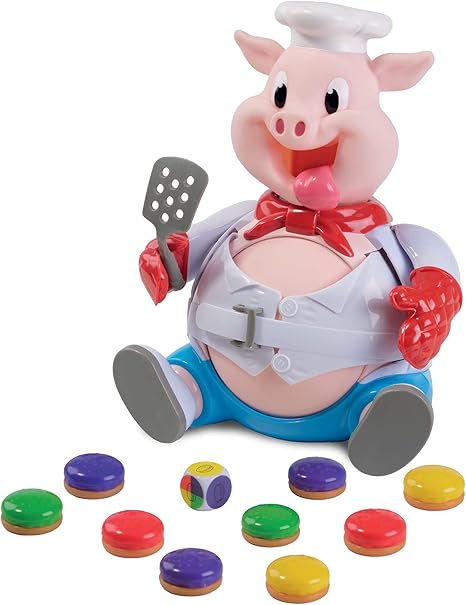 Goliath Pop The Pig - Bigger & Better - Belly-Busting Fun as You Feed Him Burgers and Watch His Belly Grow, Multi Color