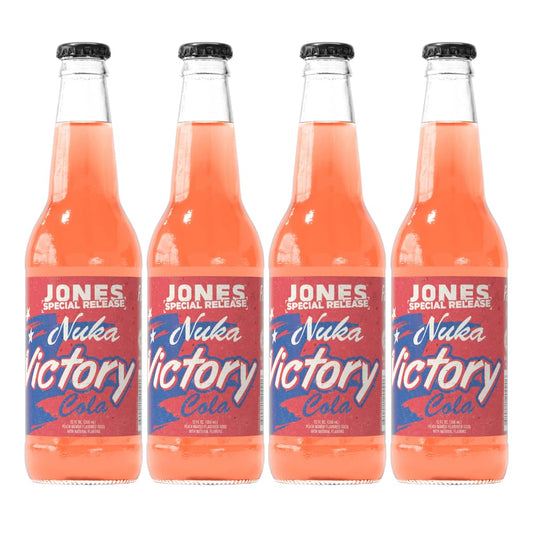Jones Soda Co. Special Release Nuka Cola Victory, Peach & Mango Flavor (4 Bottles)