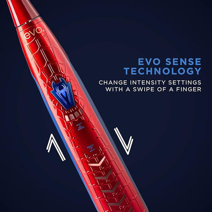 evo SPM-1 Spider-Man Rechargeable Sonic Toothbrush, Marvel Electric Toothbrush for Adults, Marvel Gifts, Soft Toothbrushes for Adults with Toothbrush Timer, Toothbrush Heads, Collector's Edition