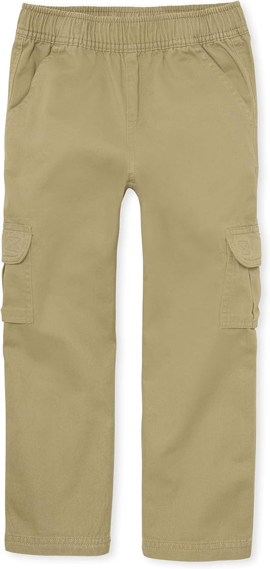 The Children's Place Boys Pull on Cargo Pants,Flax Single,10S