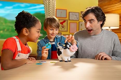 Goliath Moo Moo Achoo Game | Gather Clover Cards Before Moo Moo Sneezes Real Bubbles | 2-4 Players | Ages 4 and Up