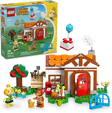 LEGO Animal Crossing Isabelle's House Visit, Buildable Creative Toy for Kids, Includes Fauna and more Animal Crossing Toy Figures, Video Game Toy, Birthday Gift for Girls and Boys Ages 6 and Up, 77049