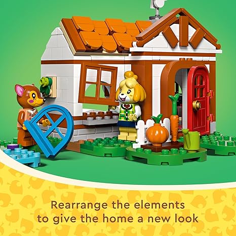 LEGO Animal Crossing Isabelle's House Visit, Buildable Creative Toy for Kids, Includes Fauna and more Animal Crossing Toy Figures, Video Game Toy, Birthday Gift for Girls and Boys Ages 6 and Up, 77049
