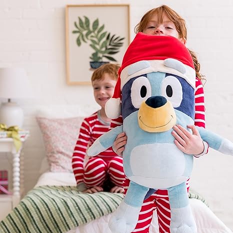 Animal Adventure - Bluey with Santa Hat 20” Plush - Officially Licensed Collectible Plush