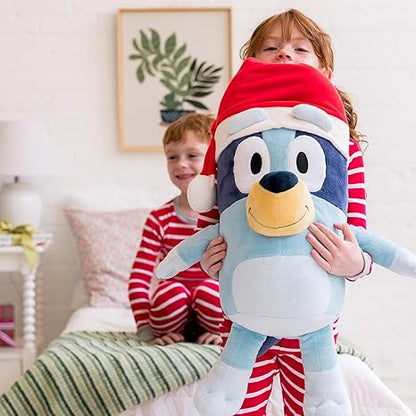 Animal Adventure - Bluey with Santa Hat 20” Plush - Officially Licensed Collectible Plush