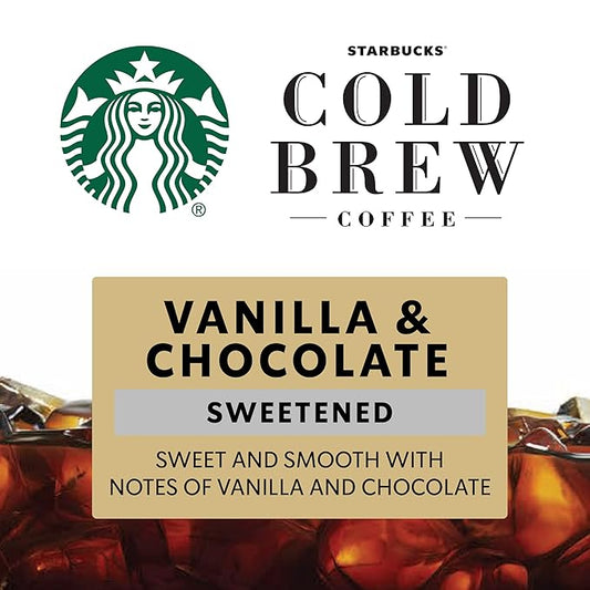 Starbucks Cold Brew Coffee Concentrate, Naturally Flavored Sweetened Vanilla & Chocolate Inspired by Irish Cream, Limited Edition, Multi-Serve Bottle (32 Fl Oz)