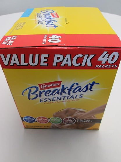 Carnation Breakfast Essentials 40-1.26oz Packets - Rich Milk Chocolate