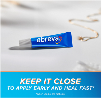 Abreva 10 Percent Docosanol Cold Sore Treatment, Treats Your Fever Blister in 2.5 Days - 0.07 oz Tube x 2