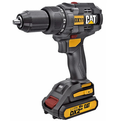 CAT 18V 1/2 in. Cordless Drill/Driver with Brushless Motor and Two Batteries