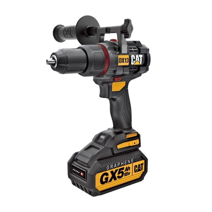 CAT 18V 1/2" Hammer Drill Kit with Graphene Battery