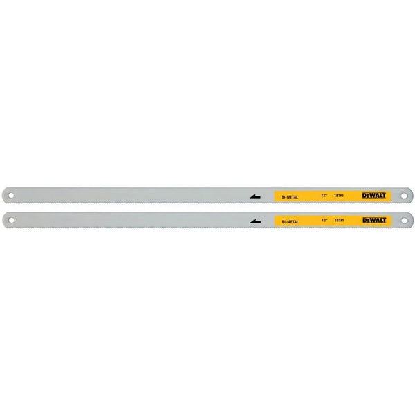 DEWALT 12 in. 18-TPI Bi-Metal Hacksaw Blade (2-Pack)