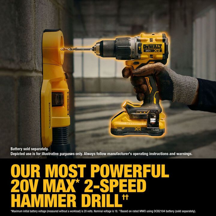 DEWALT 20V XR Brushless 1/2" Hammer Drill (Tool Only)