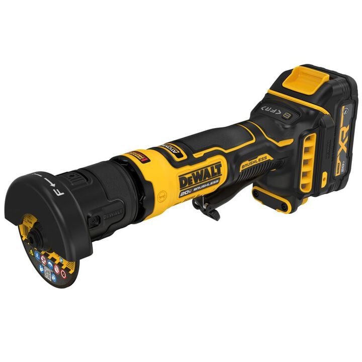 DEWALT Atomic 20-Volt MAX Lithium-Ion Cordless 3 in. Cutoff Tool Kit with 2-Oil Resistant 1.7 Ah Batteries, Charger and Kitbag
